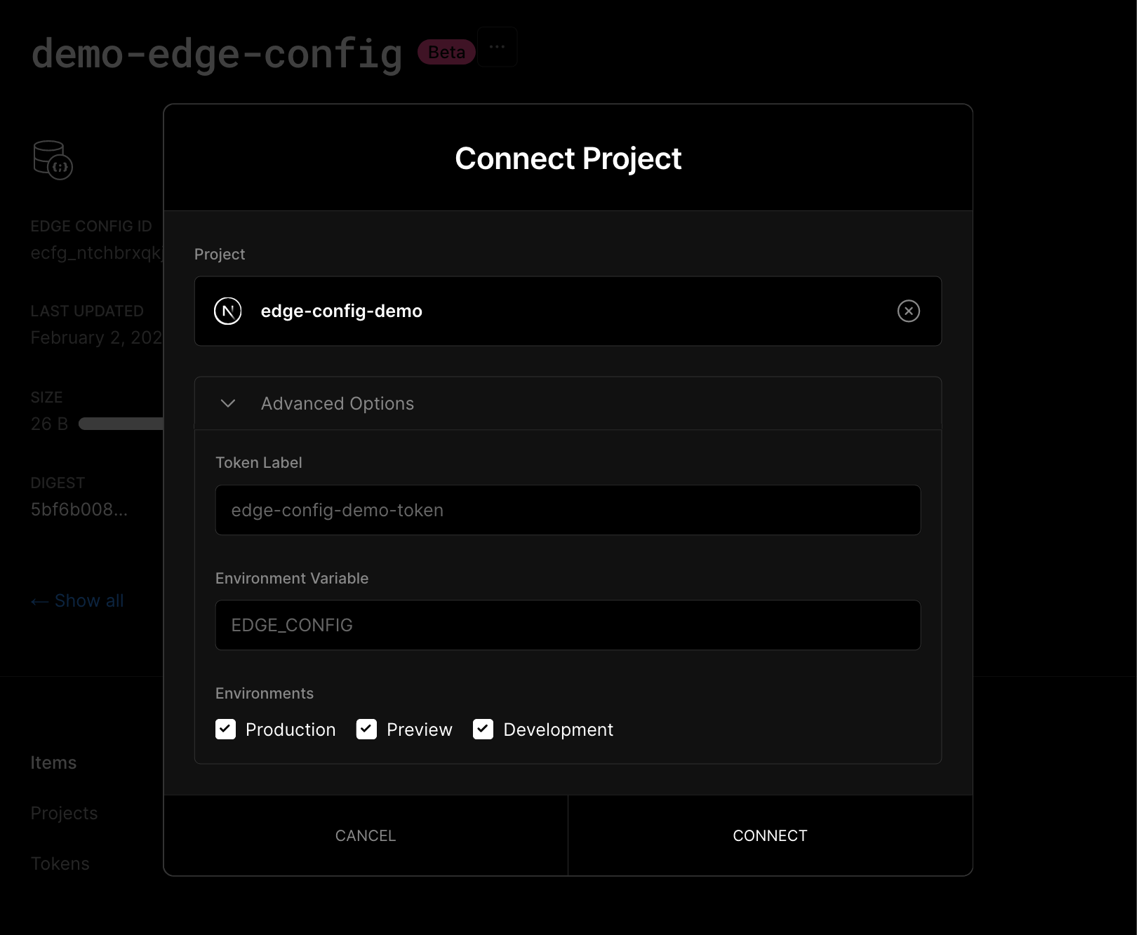 Connecting to Project